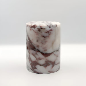 Customized Size Calacatta Viola <b>Marble</b> Square Votive Candle Holder Hot Selling Wedding Candle <b>Jars</b> Christmas Theme Made Stone - Product Image 3