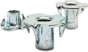 Cerradura de tuerca en T de cuatro puntas galvanizada pulida de acero niquelado Chapado en zinc para muebles de carpintería fijación pasivada para - Product Image 4