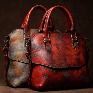 Ropa de abrigo Bolsos de cuero de hombro Mujeres Hobo Sublimación Cuero Sling Bag Lady Bolso de hombro de cuero de vaca Mujer - Product Image 4