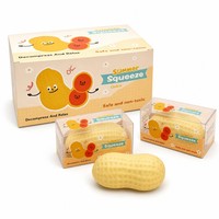 Jouet anti-stress en forme d'arachide, jouet sensoriel à presser, jouet à remontée lente pour la relaxation au bureau