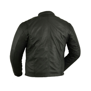 Nouvelle veste d'hiver décontractée pour hommes en gros cuir de mode respirant poches latérales à ouverture zippée cuir tricoté à la mode pour hommes - Product Image 5