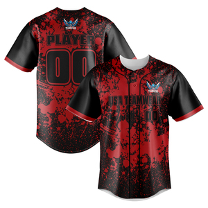 Venta al por Mayor de Camisetas Deportivas Personalizadas de Talla Grande para Equipos de Béisbol, Transpirables, de Spandex/Algodón, para Venta Mundial - Product Image 6