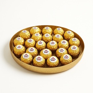 Elegante Bandeja de Metal Hecha a Mano con Acabado Dorado, para Bombones, Celebraciones de Ramadán, Bodas y Diwali, Vajilla Ecológica - Product Image 3