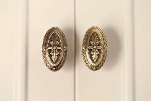 Dark Finish Brass <b>Drawer</b> Knob For Home Decor Cabinet Door Furniture Hardware Classic Round Pull Design - Product Image 2