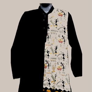 Kurta traditionnel en coton de meilleure qualité pour hommes Collection de fonctions de mariage avec motifs brodés vêtements indiens et pakistanais - Product Image 1