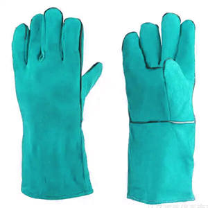 Guantes de soldadura de cuero dividido de piel de vaca de alta resistencia Guantes de seguridad resistentes a la abrasión por chispa de calor de alta calidad Barbacoa de extinción de incendios - Product Image 3