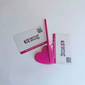 GETUP BROSONS Heart Shape <b>Compact</b> <b>Mirror</b> 3X Magnification Pink Stainless Steel Eyelash <b>Mirror</b> Custom Logo - Product Image 1