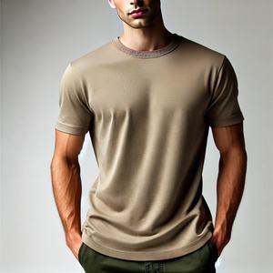 Venta al por mayor de Camisetas Personalizadas de los hombres de lujo de la marca de diseño gráfico Vintage de alta calidad 100% algodón 240 gramos Casual estilo Hip Hop - Product Image 2