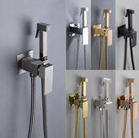 Pulvérisateur de bidet pour salle de bain, pistolet de douche portable pour toilettes, mitigeur chaud/froid pour hygiène féminine avec support mural