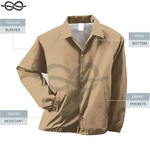 เสื้อโค้ทผ้าไนลอนสีกากีของผู้ชายเสื้อนอกลำลองใส่ได้หลากหลายกันน้ำน้ำหนักเบามีสไตล์ - Product Image 3