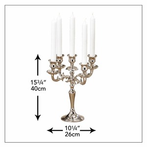 Candelabros SHINE bellamente detallados disponibles en plata y oro diseñados para decoración navideña y cenas sofisticadas - Product Image 6