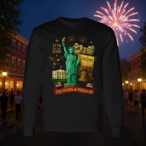 T-Shirt Promozionale a Maniche Lunghe 'Noi il Popolo' 250 Anni di Libertà 1776-2026 per il 250° Anniversario - Product Image 3