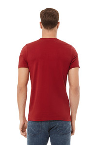 T-shirt à col rond pour homme en coton jersey simple rouge bordeaux à manches courtes, vêtement décontracté pour la production de marque, directement de l'usine - Product Image 3