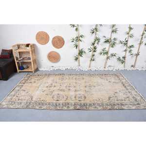 พรมขนาด 4.8x8.7 ฟุต, พรมวินเทจตุรกี, พรมลายตะวันออกสีเบจเทา - Product Image 2