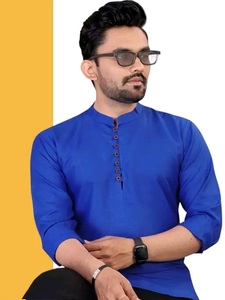 Men Casual Slim Fit Long <b>Sleeve</b> <b>Linen</b> <b>Shirt</b> Batik Baju Kemeja Plus Size Kurta Raya for Men Yarn Dyed - Product Image 2