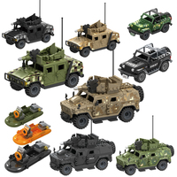 Miniatura de Vehículo Militar de las Fuerzas Especiales, Coche de Policía SWAT, Juguete de Bloques de Construcción a Escala para Niños