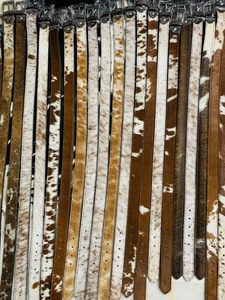 Ceintures de cheveux de vache de haute qualité les plus vendues sur une ceinture marron en cuir de vache véritable élégante pour femmes et hommes au meilleur prix - Product Image 6