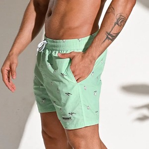 Bermuda d'été pour hommes 100% coton Satin Pajama Loungewear Pure Color Underwear for Home Use & Sleepwear - Product Image 3