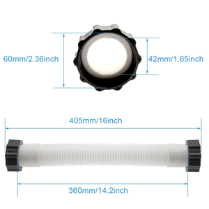 Remplacement du <span class=keywords><strong>tuyau</strong></span> de pompe de filtre de <span class=keywords><strong>piscine</strong></span> <span class=keywords><strong>flexible</strong></span> universel de 16 pouces 1.5 pouces ID pour le connecteur de pompe Hayward Pentair remplace 11388 11535 - Product Image 2