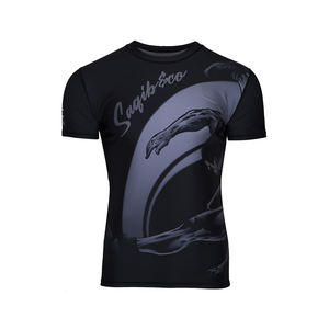 Ropa de impresión digital, personalización de ropa deportiva de manga larga para hombres, camiseta de compresión y protector de erupción Bjj para hombres - Product Image 1