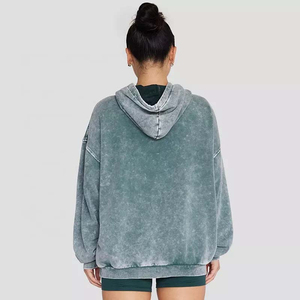 Sweat-shirts à capuche surdimensionnés pour femmes avec logo personnalisé, nouveau design, lavage à l'acide, pour la saison hivernale, lavage à l'acide avec service OEM ODM - Product Image 6