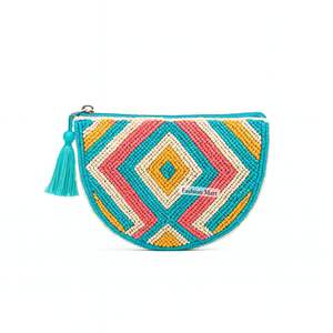 Handcrafted Beaded Boho Purse with Tassel Colorful Tribal Design <b>Clutch</b> - Product Image 2