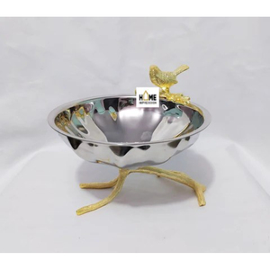 Luxury Sunflower Designing Metal Aluminum Food Dates Serving Bowl Handmade Classic Metal Decorative <b>Platters</b> for Indian Supplies - Product Image 5