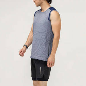 Vêtements de fitness Débardeur à séchage rapide pour hommes à vendre Meilleur fabricant Logo personnalisé Débardeur de fitness pour hommes avec taille personnalisée - Product Image 4