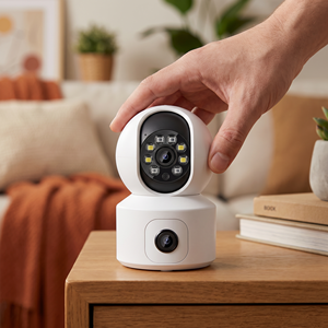 Caméra de sécurité PTZ à double objectif pour intérieur, directement de l'usine, prenant en charge la personnalisation du logo OEM en petites séries et l'expédition mondiale rapide - Product Image 2