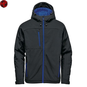Veste d'entraînement pour homme personnalisée, softshell d'hiver, haute qualité, coupe-vent imperméable avec capuche, style motard pour la saison d'automne - Product Image 3