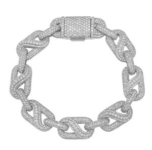 สร้อยข้อมือเซอร์โคเนียชุบทองคำขาวสร้อยข้อมือเทนนิสสีเงิน925ของขวัญเครื่องประดับหรูหราสำหรับเธอสร้อยข้อมือเงินอันโอชะ - Product Image 3