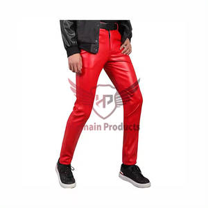 Pantalon en cuir de style décontracté pour hommes de qualité supérieure à chaud dernière mode taille basse haut tissu toile meilleur prix du fabricant - Product Image 1