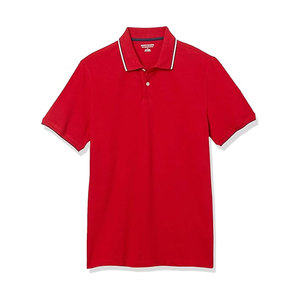 Camisa Roja de Manga Corta para Hombre de Alta Calidad con Bordado Personalizado, Tejida 100% Algodón, Diseño Antiarrugas - Product Image 1