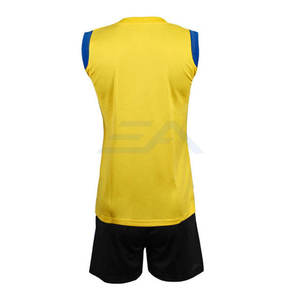 ชุดวอลเลย์บอลชายคุณภาพสูง ออกแบบพิมพ์ลายได้ตามต้องการ สวมใส่สบาย แห้งเร็ว ผลิตจากโพลีเอสเตอร์ 100% - Product Image 4