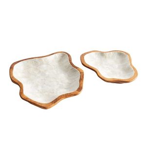 Restaurante Catering Uso Frutero Almacenamiento de frutas secas de alta calidad Cuenco de madera Palomitas de maíz o servidor de sopa Cuencos impresos esmaltados - Product Image 5