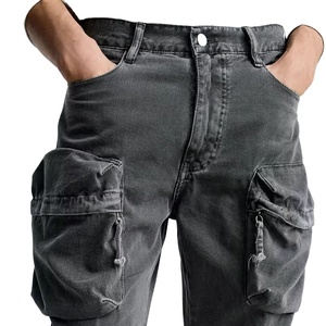 Nuevos Jeans de Mezclilla para Hombre, Estilo Moderno, Más Vendidos, de Talle Alto, Lavado Ácido, Cómodos, Estilo Cargo Holgado, Hechos en Pakistán - Product Image 4
