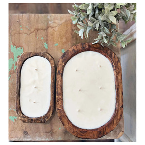 Juego de 2 uds de tamaño personalizado de nuevo diseño, vela de Mango, cuenco de madera, cuenco de vela de soja, acabado Natural para decoración de boda en casa - Product Image 2