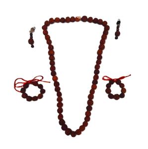 Polished Rudraksha Complete Set for Kids & Adults for Shivaratri Religious Activities & Fancy <b>Dress</b> Role Plays Brown JEWELLERY - Product Image 1