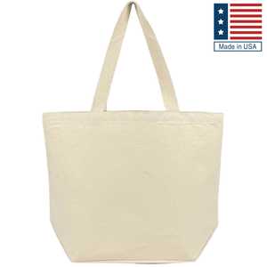 Bolsa de Compras Patriótica Fabricada en EE. UU., Bolsa de Lona Mediana con Asas Largas, Reutilizable, Personalizable con Logotipo, Regalos Publicitarios - Product Image 5