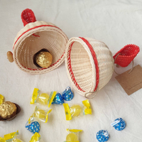 Panier à bonbons en rotin, panier tissé écologique et durable pour le Ramadan, boîte cadeau pour chocolats, conteneur de rangement, panier en osier naturel pour les fêtes de l'Aïd