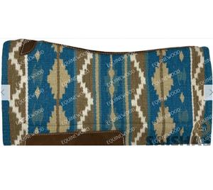 แผ่นอานม้าแบบตะวันตกสังเคราะห์คุณภาพสูงสวมใส่สบายทนทานพร้อมผ้าซับในขนใต้ขอบสำหรับขี่ในฟาร์มปศุสัตว์ - Product Image 1