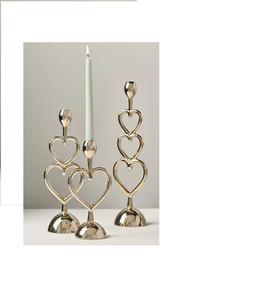 Ensemble de 2 bougeoirs coniques en fer faits à la main pour mariage, Noël, décoration de la maison et centre de table - Product Image 2