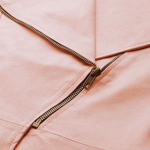 Traje de moda de alta demanda, chaqueta de cuero para mujer, chaqueta de cuero impermeable con cremallera frontal, chaqueta de cuero de manga larga para mujer - Product Image 5