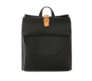 Sac à dos en cuir véritable noir pour femmes, sac à dos de voyage moderne et carré, sac pour ordinateur portable, sac à dos zippé, sac d'école, cadeau, résistant à l'eau - Product Image 1