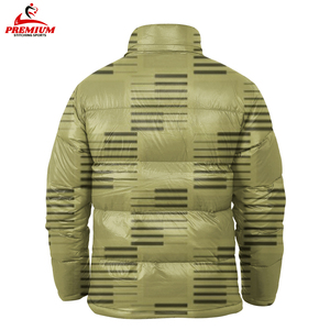 Custom DTG Print Street wear Crop Vintage Heavyweight Winter Hooded Windproof Down Puffer Jacket <b>Coat</b> - Product Image 2