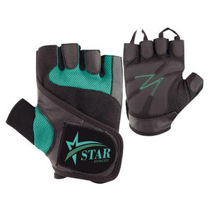 Gants d'haltérophilie demi-doigts en cuir pour le cyclisme et les sports de plein air Gym Fitness Dragonne réglable Protection UV Unisexe - Product Image 1