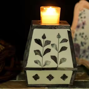 Handcrafted Mother of Pearl Tea <b>Light</b> Holder Elegant <b>Shell</b> Candle Holder for Home Decor Candle Set - Product Image 2