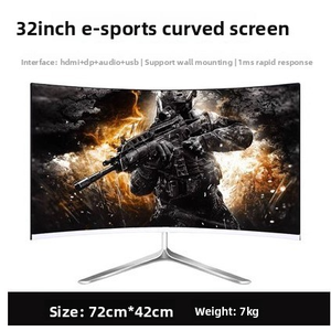 Fabricante Frameless 24/27/32 pulgadas Pantalla de escritorio 2K Pantalla LED Computadora 75HZ/100HZ PC Altavoz incorporado Monitor plano/Curvo - Product Image 4