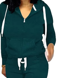 Conjunto Deportivo de Alta Calidad 100% Algodón para Mujer, Sudadera con Capucha, Colores Personalizados, Hecho en Fábrica, Ecológico, Nuevo Diseño de Invierno - Product Image 6