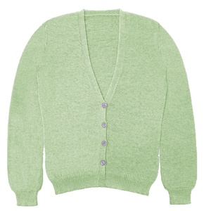 Customized 7GG Material Chenille Logo V Neck Women's Winter Plus Size <b>Cardigan</b> Knitted Patchwork Embroidered Fraternity Sweaters - Product Image 5